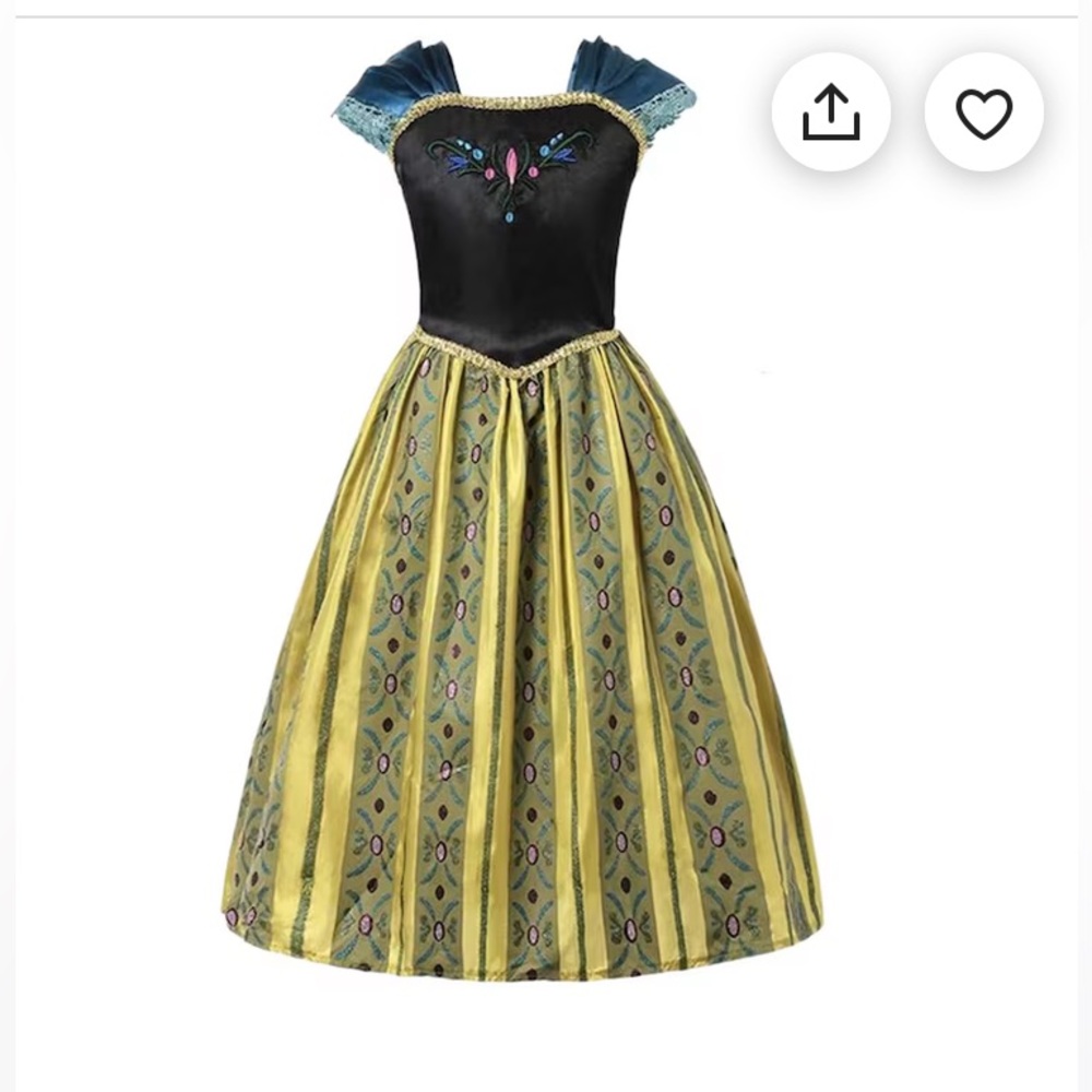 Princess Anna from Frozen coronation dress, size 9-10.